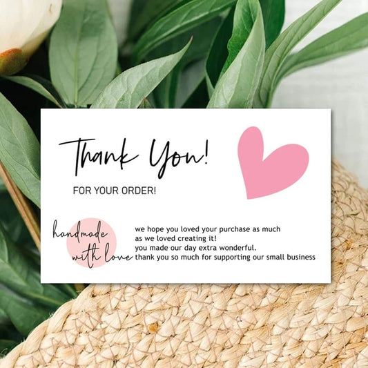 100 Thank you Cards, Thank You Card for Supporting Small Business