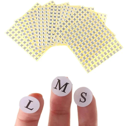 Clothing Garment Sticker tags Size Label XS/S/M/L/XL