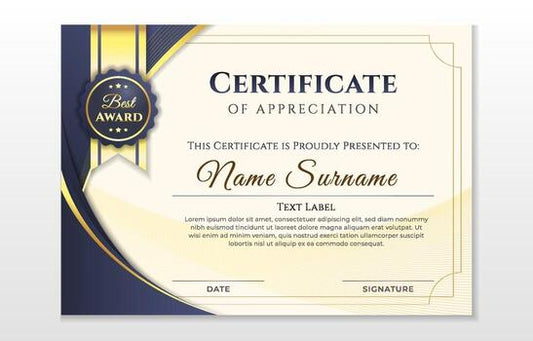 Customized Certificate A4 Size Printing | School Certificate | Achievement Certificate | Appreciation Certificate | A4 Size Certificate For Employee | With Lamination