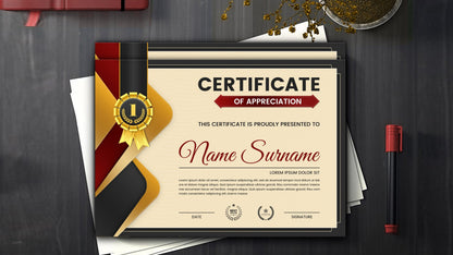 Customized Certificate A4 Size Printing | School Certificate | Achievement Certificate | Appreciation Certificate | A4 Size Certificate For Employee | With Lamination