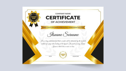 Customized Certificate A4 Size Printing | School Certificate | Achievement Certificate | Appreciation Certificate | A4 Size Certificate For Employee | With Lamination