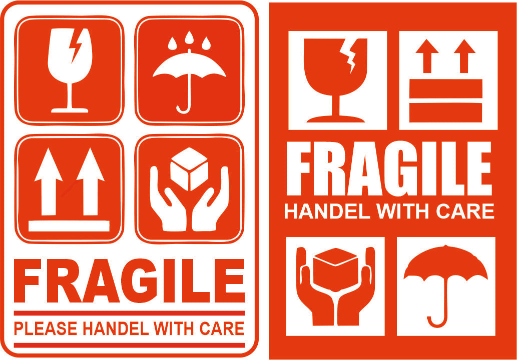 Fragile Stickers - Handle with Care Stickers Large - For Sensitive Items Pack of 20, 40,60 & 100