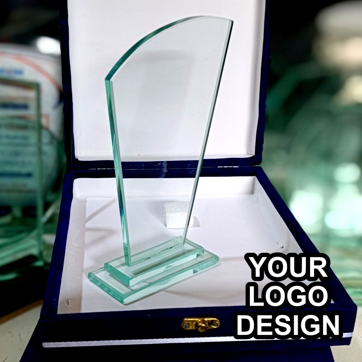 Shields Award | Glass Crystal Trophy (Customize)