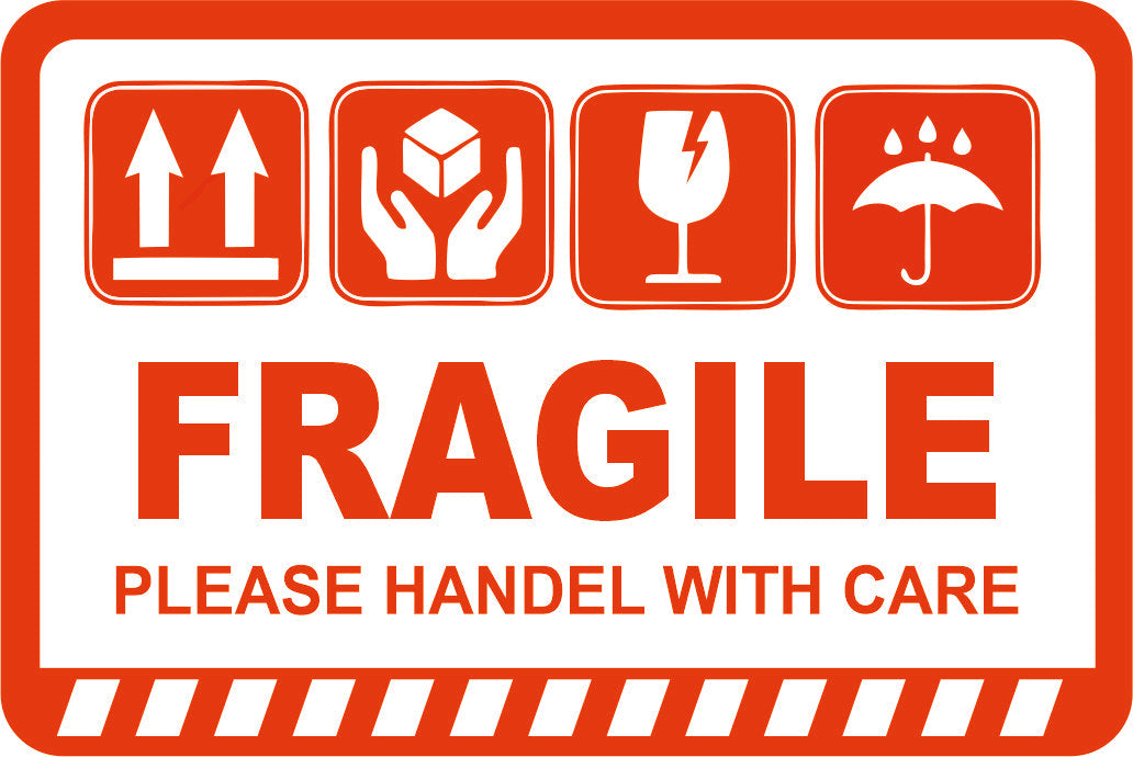 Fragile Stickers - Handle with Care Stickers Large - For Sensitive Items Pack of 20, 40,60 & 100