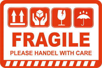 Fragile Stickers - Handle with Care Stickers Large - For Sensitive Items Pack of 20, 40,60 & 100
