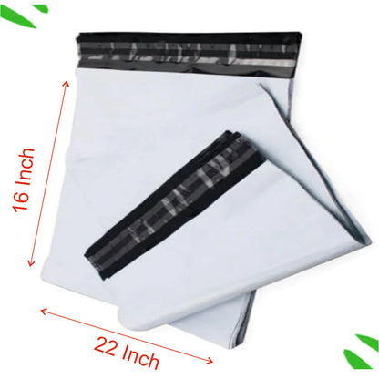 “50 Pcs Courier Flyers Shipping Bags with Address Label Pocket | Multiple Sizes – Secure & Durable Packaging”