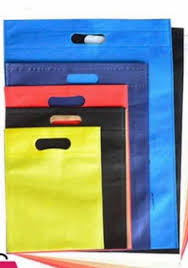 Pack of 100 D-Cut Non Woven Bags - Reusable Bag Non Woven Carry Bag Multi Colors