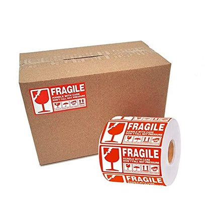 Fragile Stickers - Handle with Care Stickers Large - For Sensitive Items Pack of 20, 40,60 & 100