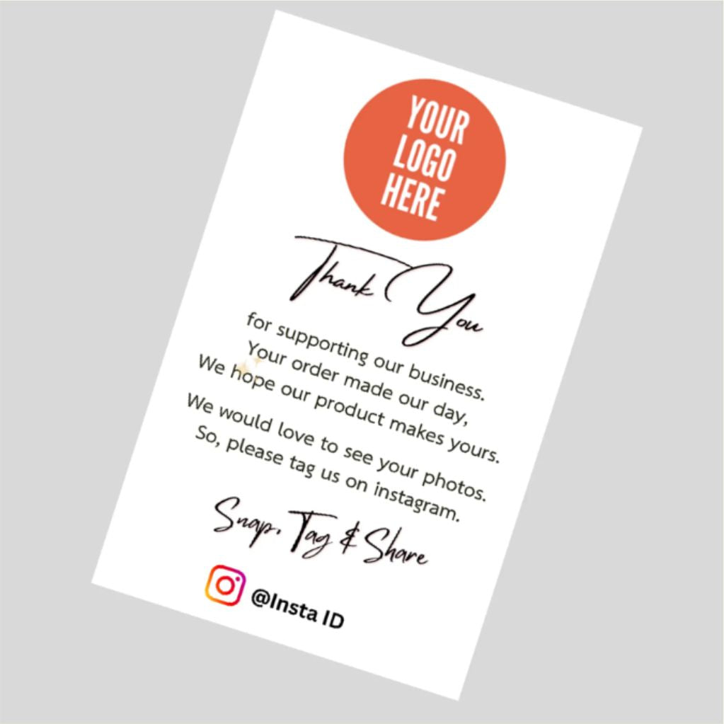 100 Thank you Cards, Thank You For Supporting My Small Business Cards, Elegant and Professional Design, 2 x 3.5inches Recommended for Online Retailers, Small Business Owners & Local Stores