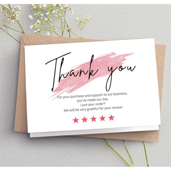 100 Thank you Cards, Thank You Card for Supporting Small Business