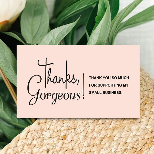 100 Thank you Cards, Thank You Card for Supporting Small Business