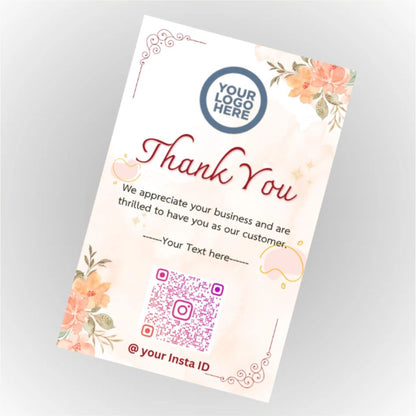 100 Thank you Cards, Thank You For Supporting My Small Business Cards, Elegant and Professional Design, 2 x 3.5inches Recommended for Online Retailers, Small Business Owners & Local Stores