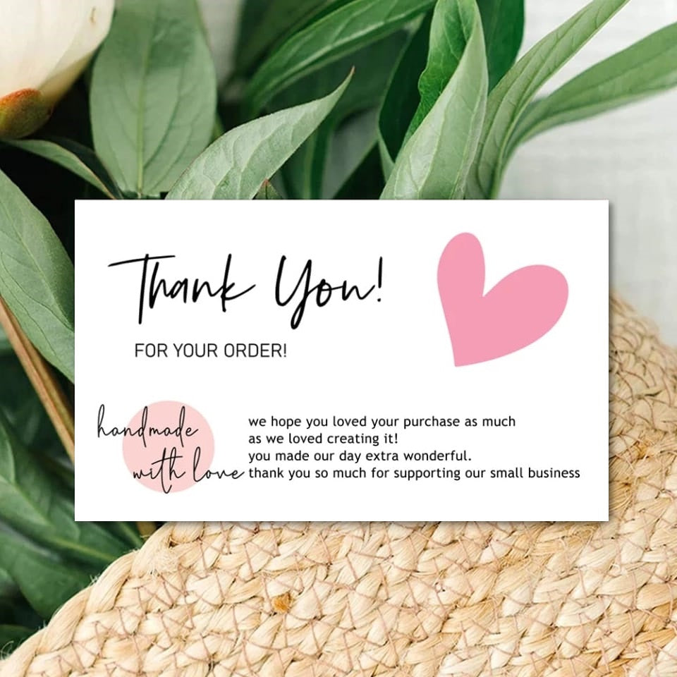 100 Thank you Cards, Thank You Card for Supporting Small Business