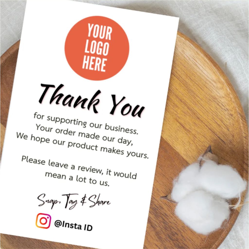 100 Thank you Cards, Thank You For Supporting My Small Business Cards, Elegant and Professional Design, 2 x 3.5inches Recommended for Online Retailers, Small Business Owners & Local Stores