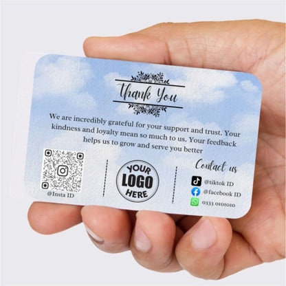 100 Thank you Cards, Thank You For Supporting My Small Business Cards, Elegant and Professional Design, 2 x 3.5inches Recommended for Online Retailers, Small Business Owners & Local Stores