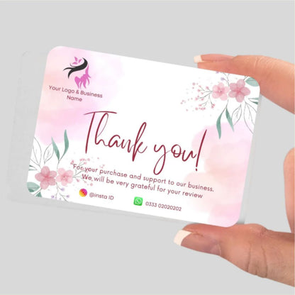100 Thank you Cards, Thank You For Supporting My Small Business Cards, Elegant and Professional Design, 2 x 3.5inches Recommended for Online Retailers, Small Business Owners & Local Stores