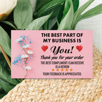 100 Thank you Cards, Thank You Card for Supporting Small Business